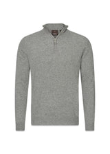 Patton Half Zip - Gray Melange-Knitwear-Oscar Jacobson-Butler Loftet