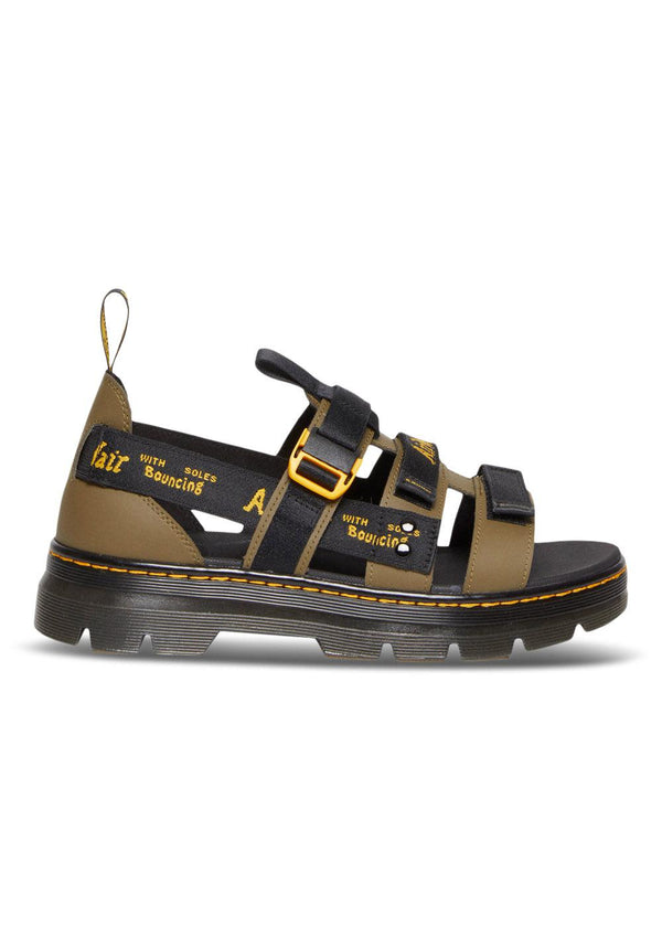Dr. Martens' Pearson Ii - Dms Olive Luster Coated Leather+Webbing. Buy sandals here.