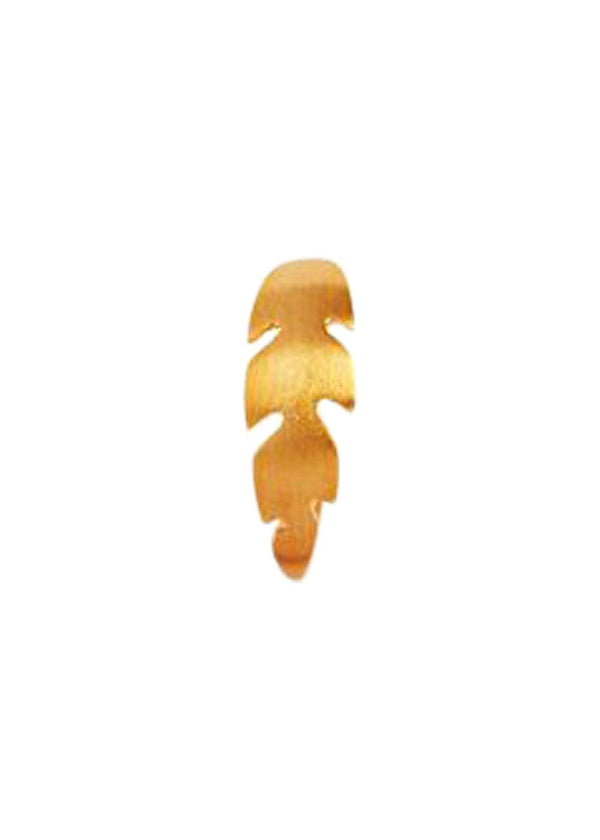 Stine A's Petit Creol With Feather Earring - Gold. Køb øreringe her.