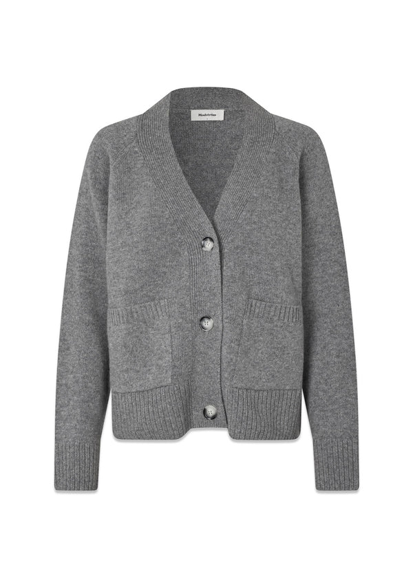Petunamd cardigan - Gray Melange-Knitwear-Modström-Butler Loftet