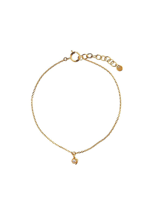 PlanBørnefonden Petit Flow Bracelet with Chain and Stone - Goldplated-Jewellery-Stine A-Butler Loftet