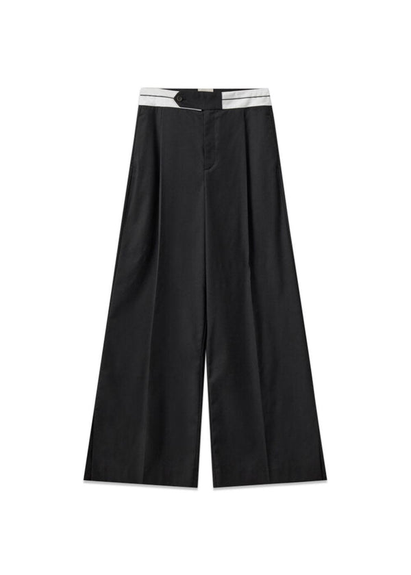 Pluto Wide Pants - Black-Pants-The Garment-Butler Loftet