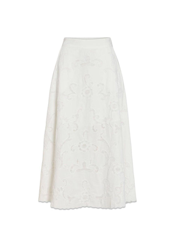 ROUAMELINE HW ANKLE SKIRT/1 - Cloud Dancer-Skirts-ROUGE EDIT-Butler Loftet