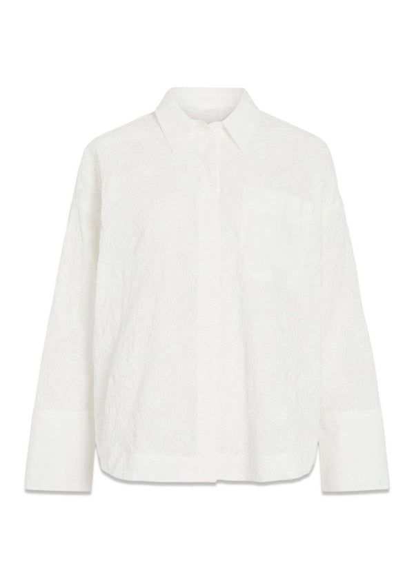 ROUEMMA L/S OVERSIZED SHIRT/PF - Cloud Dancer-Shirts-ROUGE EDIT-Butler Loftet