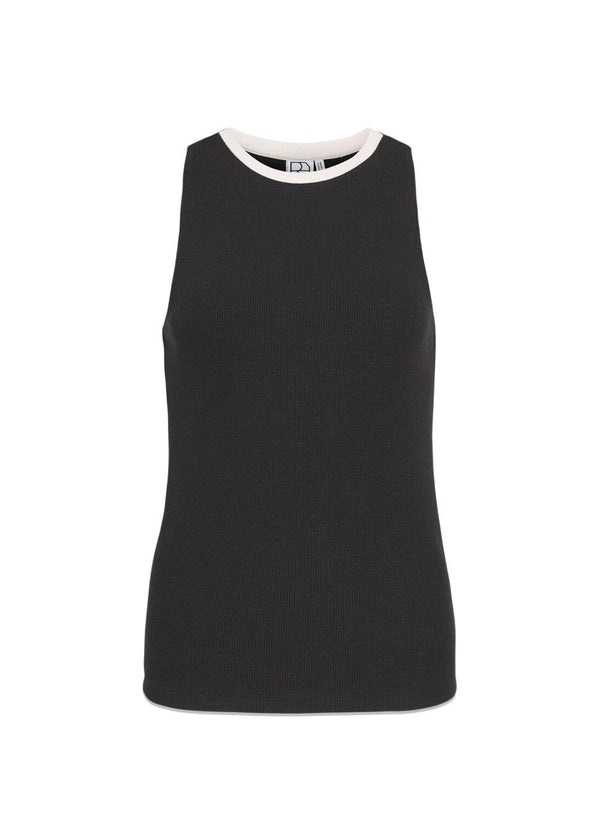 ROUHELENA O-NECK TANK TOP - Meteorite/Birch-Top-ROUGE EDIT-Butler Loftet