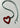 Red open heart heart - Red/Turquise-Jewellery-Lemon Lua-Butler Loftet