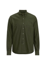 Reg Fit BD Brushed Flannel - Rosciola Green-Shirts-Oscar Jacobson-Butler Loftet