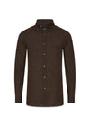 Reg Fit BD Signature Linen - Brown-Shirts-Oscar Jacobson-Butler Loftet