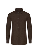 Reg Fit BD Signature Linen - Brown-Shirts-Oscar Jacobson-Butler Loftet