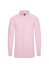 Reg Fit BD Signature Linen - Pink-Shirts-Oscar Jacobson-Butler Loftet
