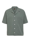 Reg Fit Cuban SS Seersucker Shirt - Balsam Green-Shirts-Oscar Jacobson-Butler Loftet