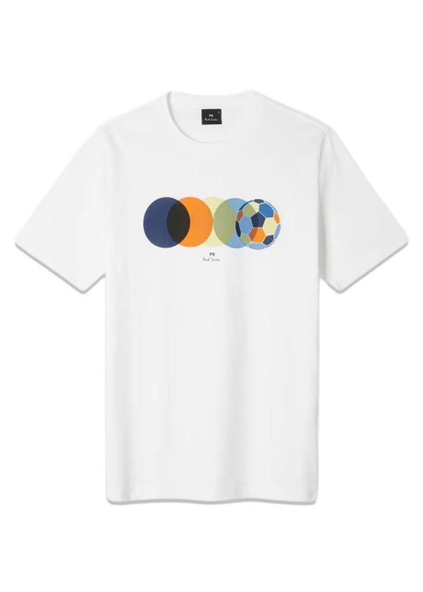 Reg Fit SS T-Shirt Football - White-T-shirts-Paul Smith - PS-Butler Loftet