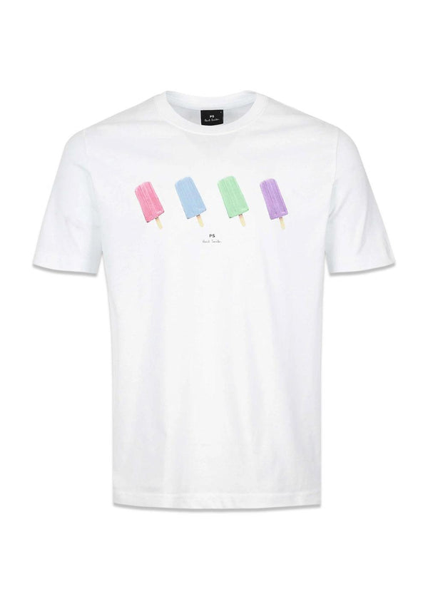 Reg Fit T-Shirt Lollies - White-T-shirts-Paul Smith - PS-Butler Loftet