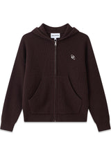 Rib Wool Knit Hoodie - Dark Brown-Knitwear-Globe Studios-Butler Loftet