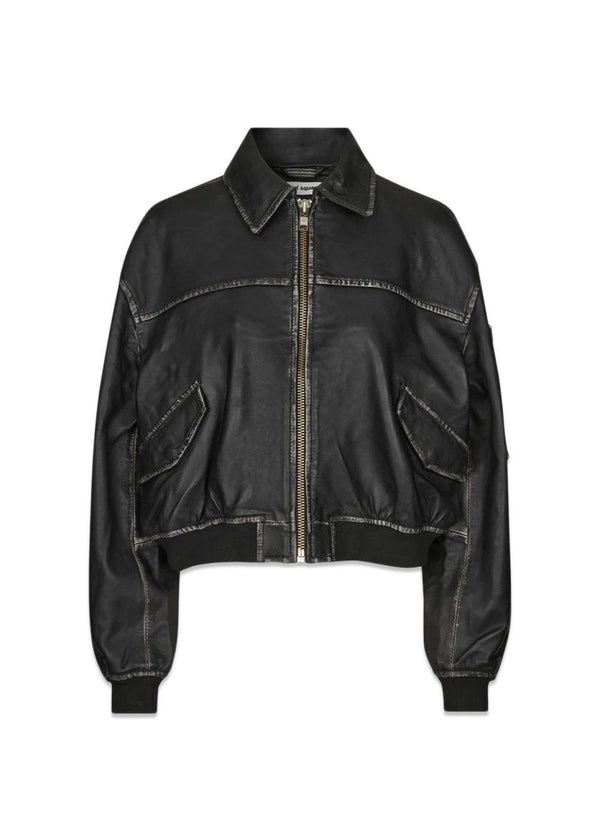 Oval Square's OSRocker Leather Bomber - Vintage Black. Buy outerwear here.