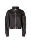 Oval Squares OSRocker Leather Bomber - Vintage Dark Oak. Køb overtøj her.