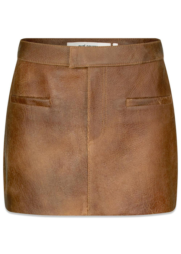 Rocky Leather Skirt - Used Brown-Skirts-Oval Square-Butler Loftet
