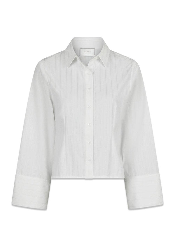 Rosa Solid Shirt - White-Blouses-Neo Noir-Butler Loftet