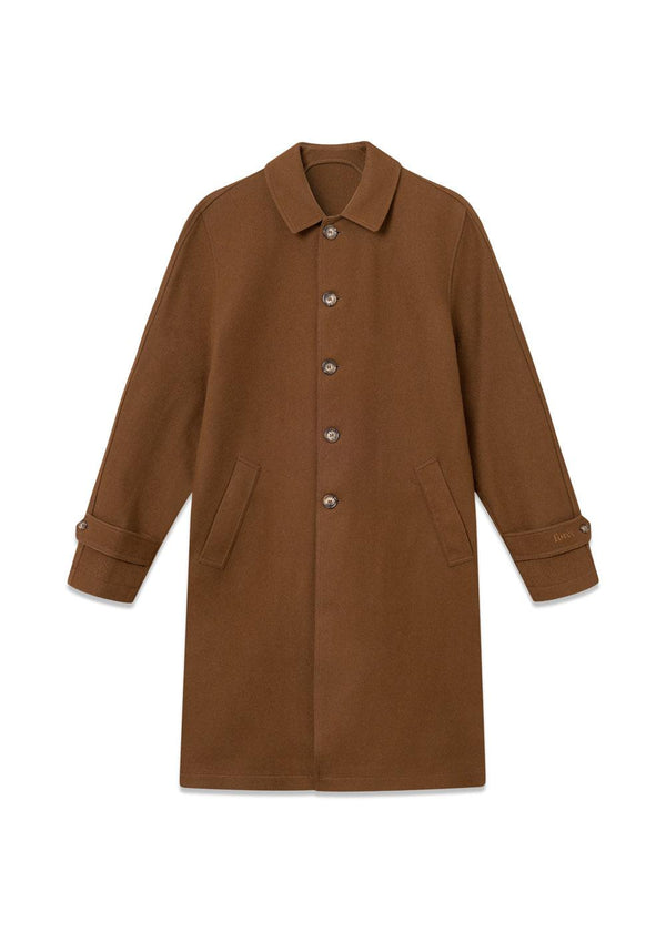 SHELTER WOOL LONG COAT - Brown-Outerwear-Forét-Butler Loftet