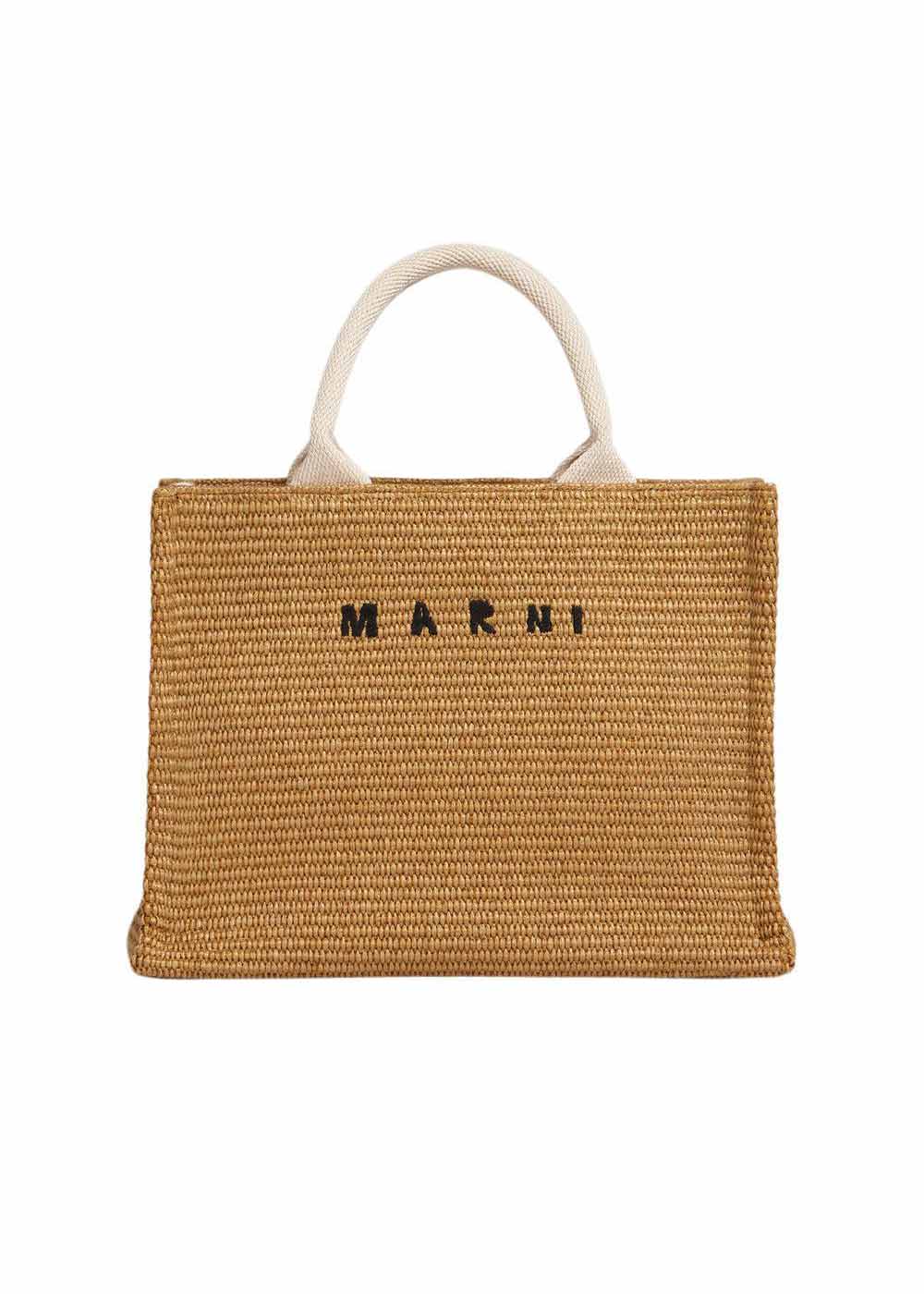 SHOPPING BAG - Raw Sienna/Natural-Bags-Marni-Butler Loftet