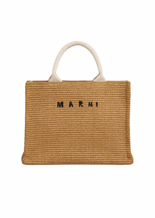 SHOPPING BAG - Raw Sienna/Natural-Bags-Marni-Butler Loftet