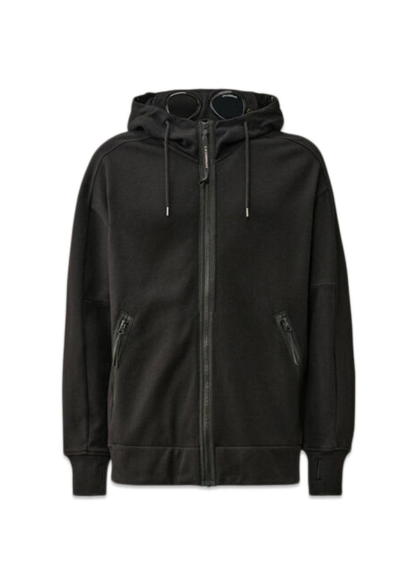 SWEATSHIRTS - HOODED OPEN - Black-Hoodies-C.P. Company-Butler Loftet