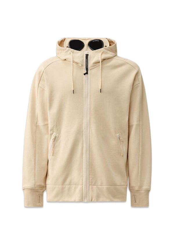 SWEATSHIRTS - HOODED OPEN - Pistachio Shell-Hoodies-C.P. Company-Butler Loftet
