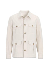 Safari Shirt Jacket - Cream White-Outerwear-Oscar Jacobson-Butler Loftet