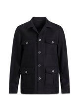 Safari Shirt Jacket - Navy-Outerwear-Oscar Jacobson-Butler Loftet