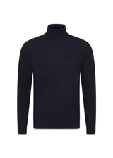 Salim Rollneck - Navy-Knitwear-Oscar Jacobson-Butler Loftet