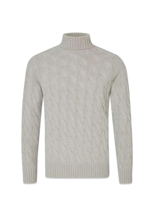 Seth Rollneck - Brick Beige-Knitwear-Oscar Jacobson-Butler Loftet