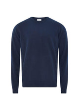 Sheffield Pullover O Neck Cashmere - Captain Navy-Knitwear-Clipper-Butler Loftet
