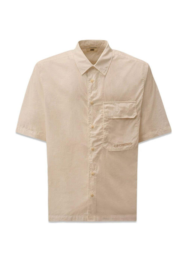 Short Sleeve - Poplin - Gauze White-Shirts-C.P. Company-Butler Loftet