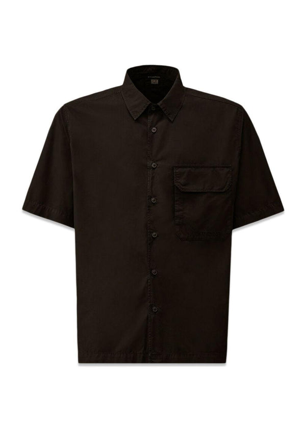 Short Sleeve - Poplin - Total Eclipse-Shirts-C.P. Company-Butler Loftet