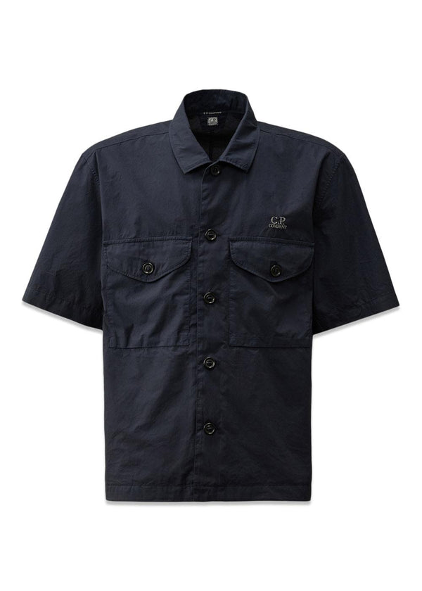 Short sleeve Poplin - Navy-Shirts-C.P. Company-Butler Loftet