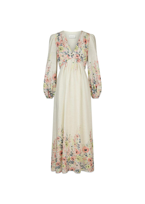 Silfi Flower Print Dress - Cream-Dress-Neo Noir-Butler Loftet
