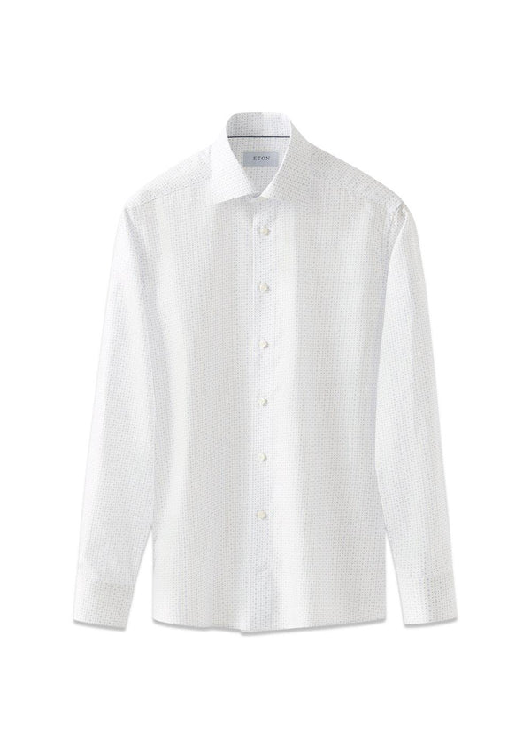Slim Geometric Signature Twill - Light Blue-Shirts-Eton-Butler Loftet