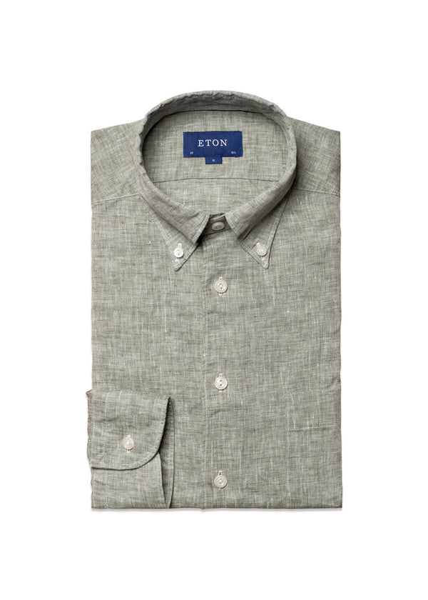 Etons Slim-Linen Shirt - Green. Køb shirts her.