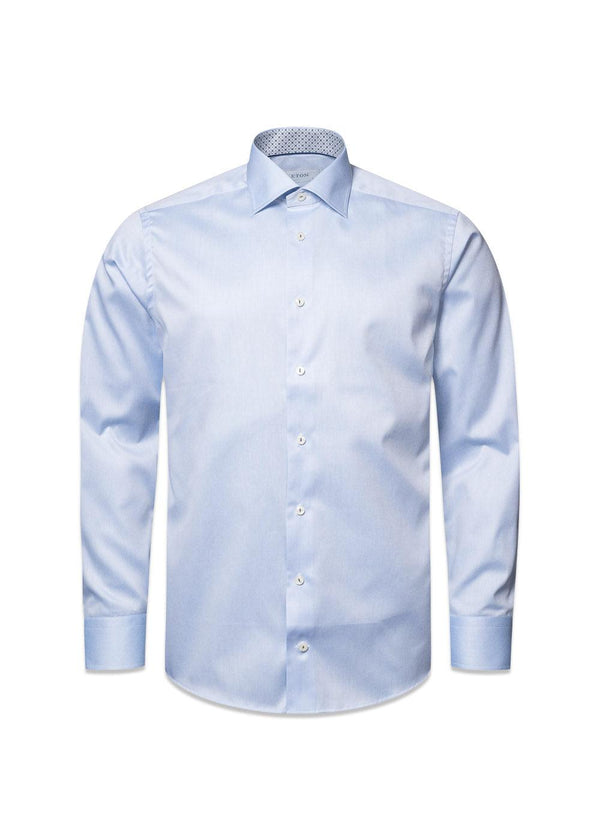 Slim-Pattern - Blue White-Shirts-Eton-Butler Loftet