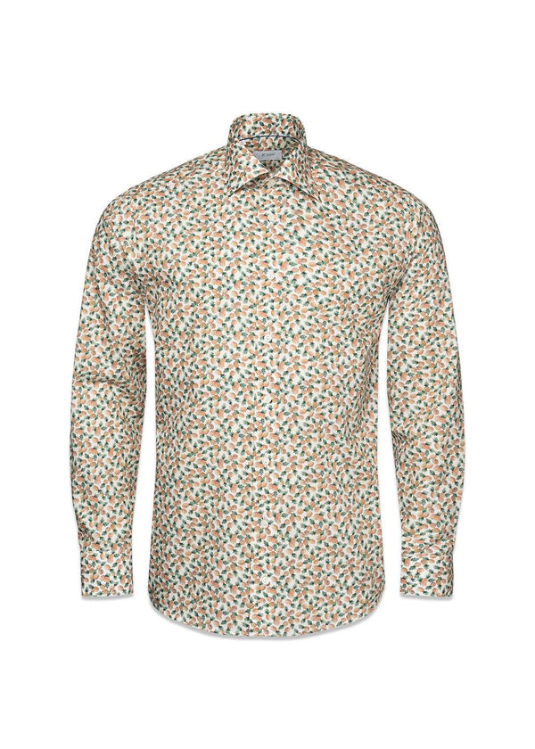Slim Pineapple Twill Print Shirt - Multi-Shirts-Eton-Butler Loftet