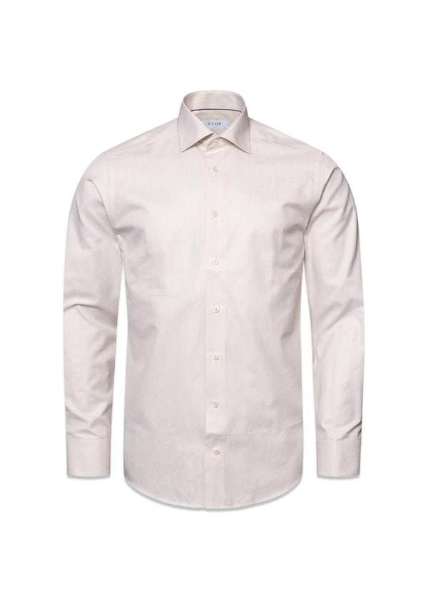 Slim Stripped Signature Oxford Shirt - Brown-Shirts-Eton-Butler Loftet