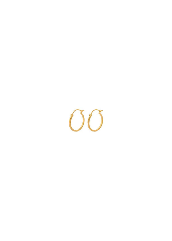 Small Ice Creoles size 20 mm - Gold-Jewellery-Pernille Corydon-Butler Loftet