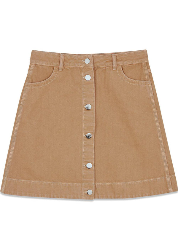 Soil Denim Ria Skirt - Tigers Eye-Skirts-Mads Nørgaard-Butler Loftet