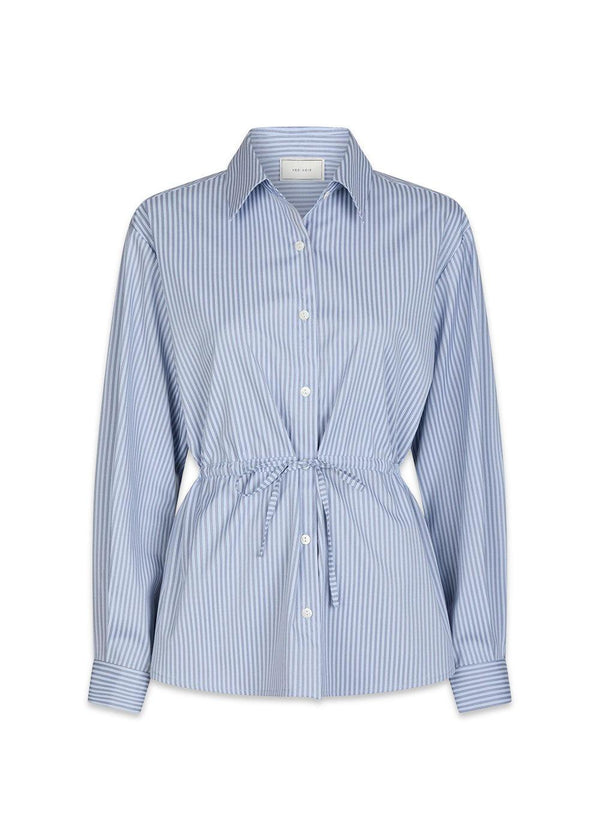 Solei Striped Shirt - Light Blue-Blouses-Neo Noir-Butler Loftet