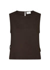 Svetlana linen Top - Dark Brown-Top-Neo Noir-Butler Loftet