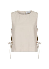 Svetlana Linen Top - Sand-Top-Neo Noir-Butler Loftet