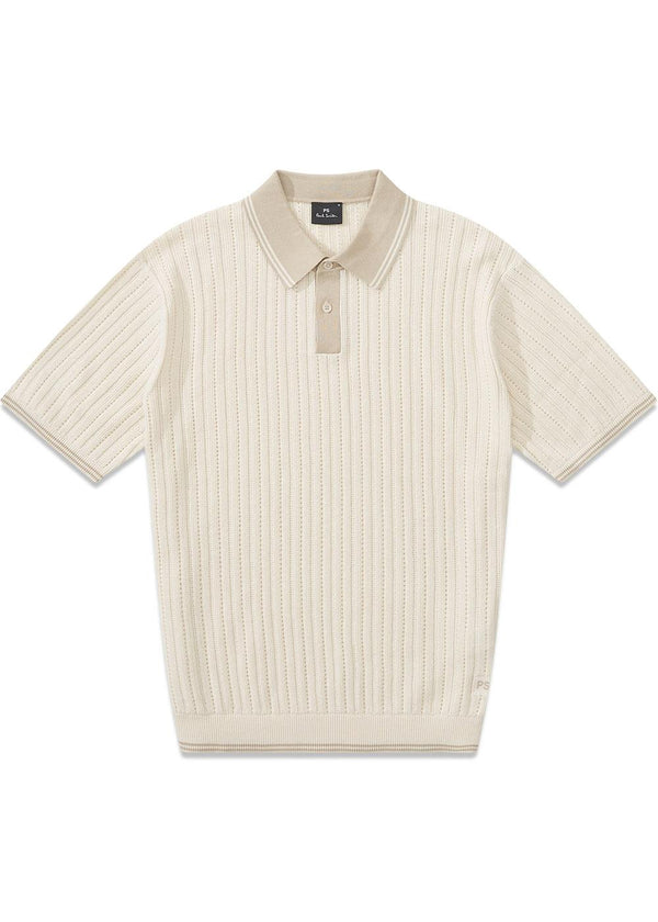 Sweater SS Polo - Ivory-Knitwear-Paul Smith - PS-Butler Loftet