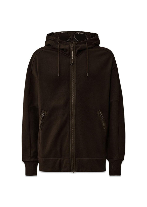 Sweatshirts - Hooded Open - Black-Sweatshirts-C.P. Company-Butler Loftet