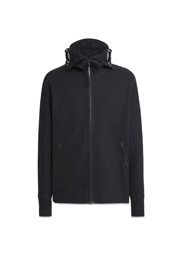 C.P. Companys Sweatshirts Hooded Open Diagonal Raised Fleece - Black. Køb hoodies her.