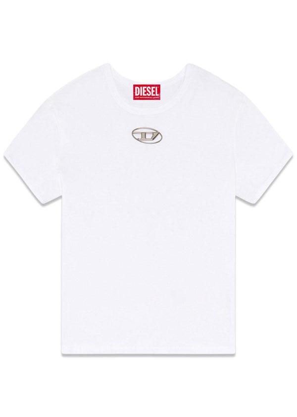 T-UNCUTIE-LONG-OD T-SHIRT - Bright White-T-shirts-Diesel-Butler Loftet
